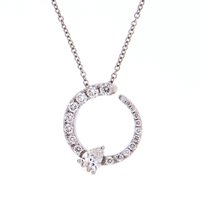Halskette Valentina Callegher Dame in Weißgold Diamante 0.55 Ct 11176-S - 11176-S